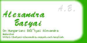 alexandra batyai business card